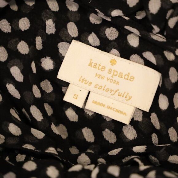 Kate Spade Polka Dot Tie Neck Blouse Sz S - Picture 4 of 8